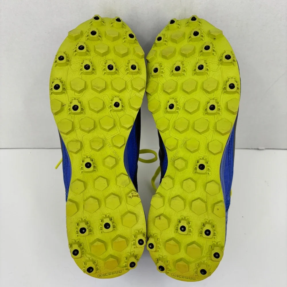 Icebug Aurora-L BUGrip Trail Running Shoes Womens 10 Grey Blue Lime Studded